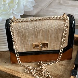 Aldo Balaeladar Crossbody Bag Wicker Colorblock Purse